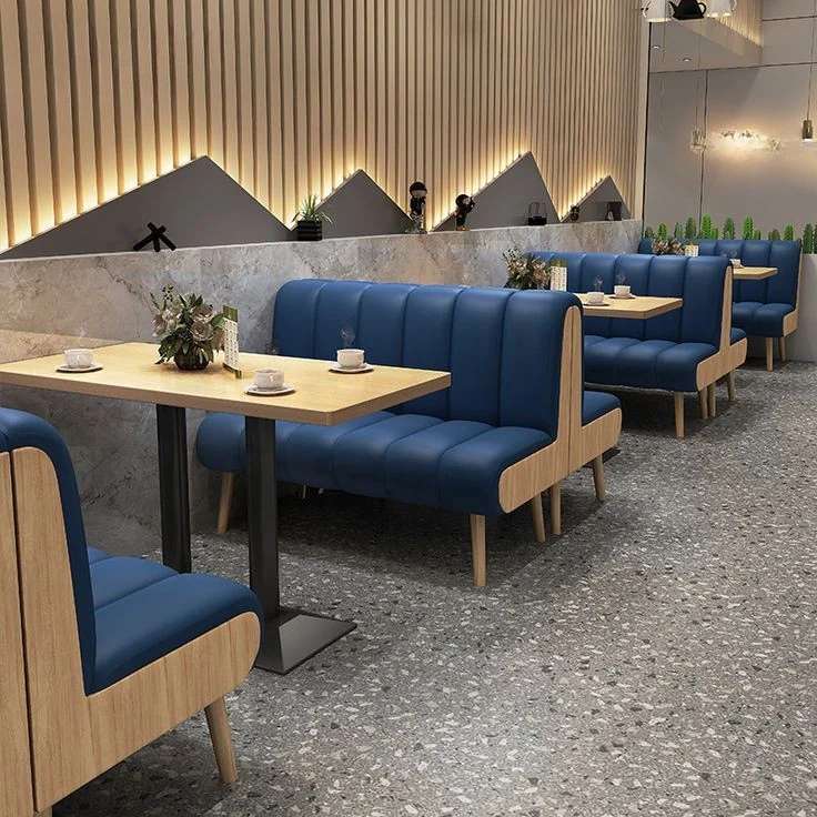 Signature channel booth bay — Blue finish · room view