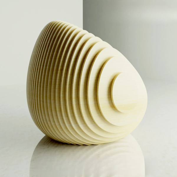 Elegant Wooden Parametric Armchair for Modern Living Spaces