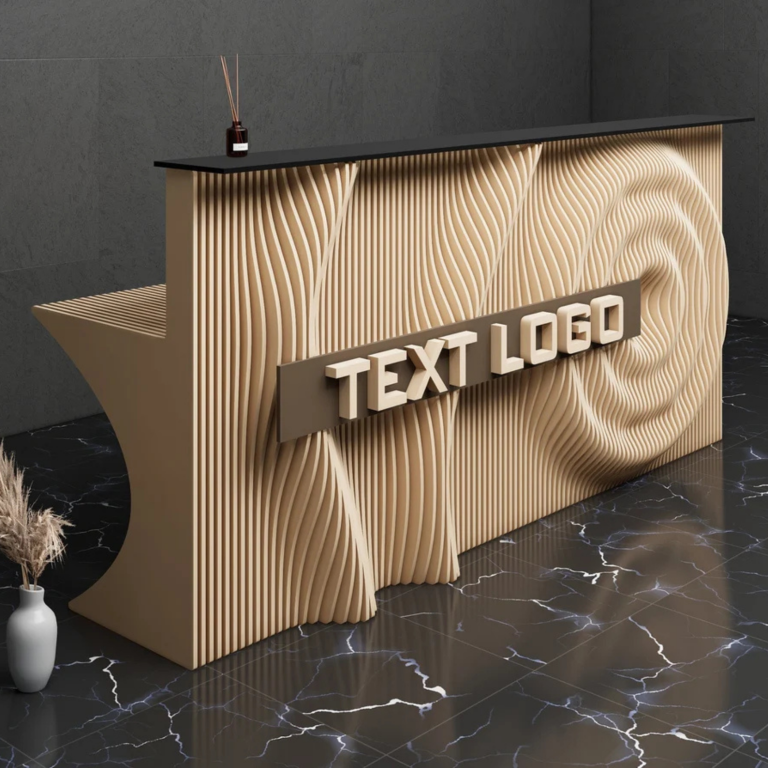 Elegant CNC Parametric Desk with Custom Logo & Name Engraving