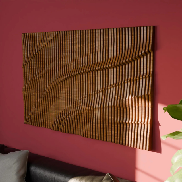 Large Wooden Wall Hanging Art Sculpture