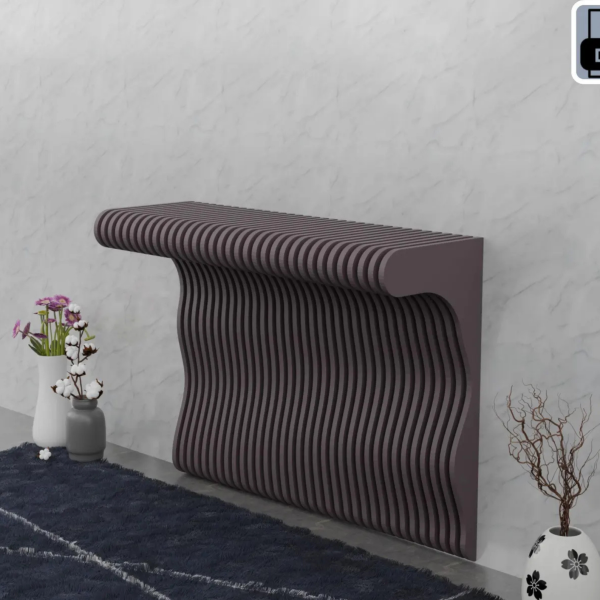 Wooden Wavy Wall Decor table