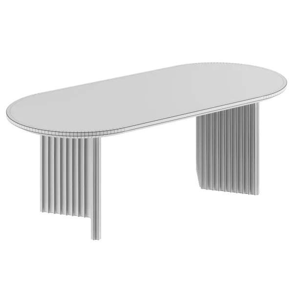 Dale Italia Solid Wood Oval Dining Table