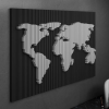 CNC-Crafted Global Grid Wall Art – Stunning World Map Design