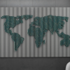 CNC-Crafted Global Grid Wall Art – Stunning World Map Design