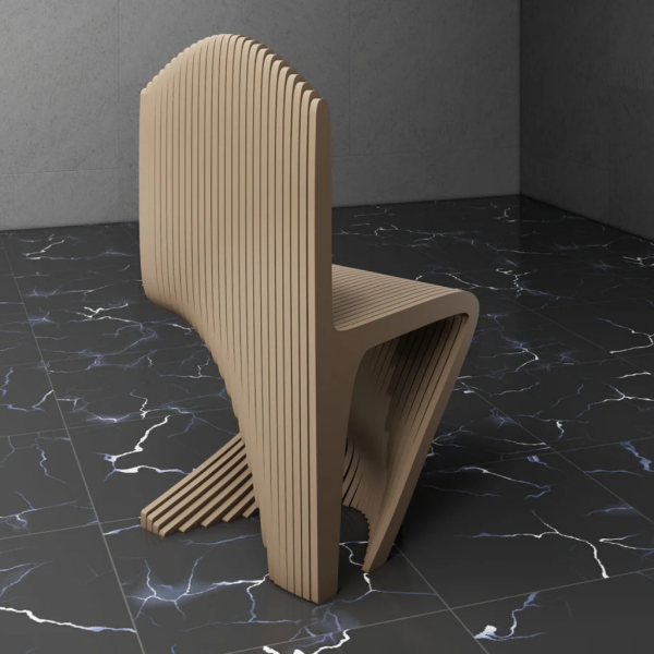 Elegant Wavy Dining Room Chair for Timeless Style and Comfort