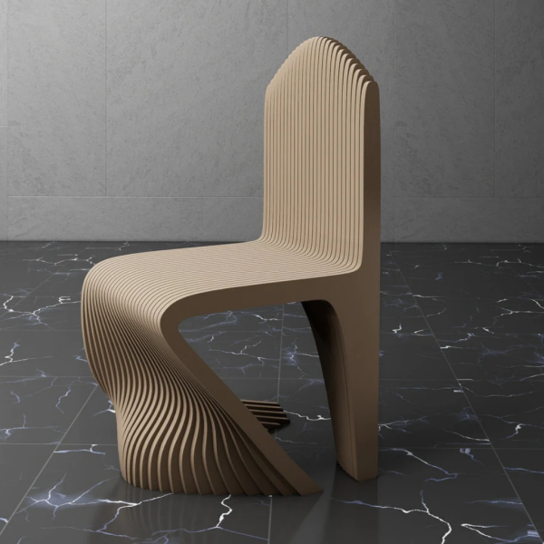 Elegant Wavy Dining Room Chair for Timeless Style and Comfort