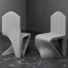 Elegant Wavy Dining Room Chair for Timeless Style and Comfort
