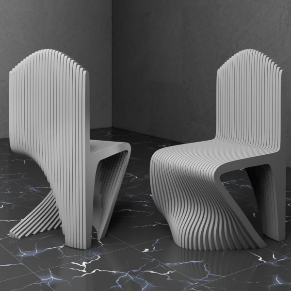 Elegant Wavy Dining Room Chair for Timeless Style and Comfort