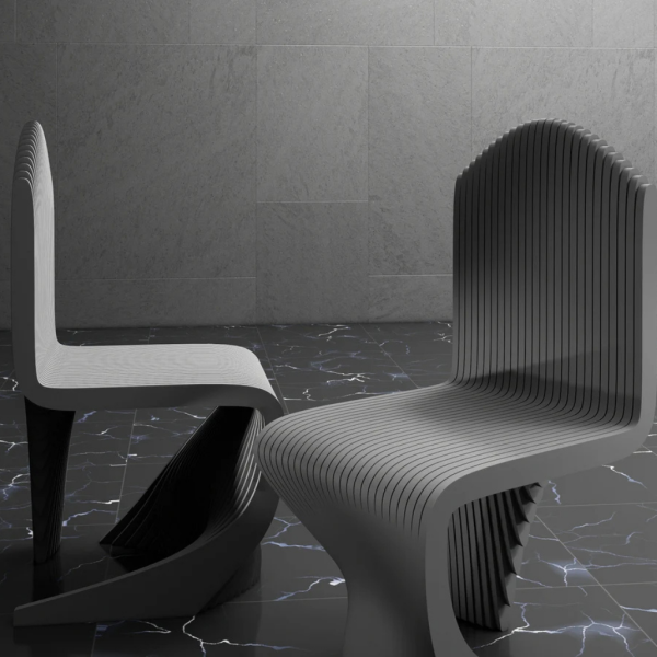 Elegant Wavy Dining Room Chair for Timeless Style and Comfort