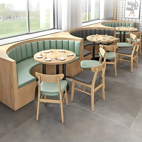 Cozy Café Booth Seating for Relaxed Dining & Socializing