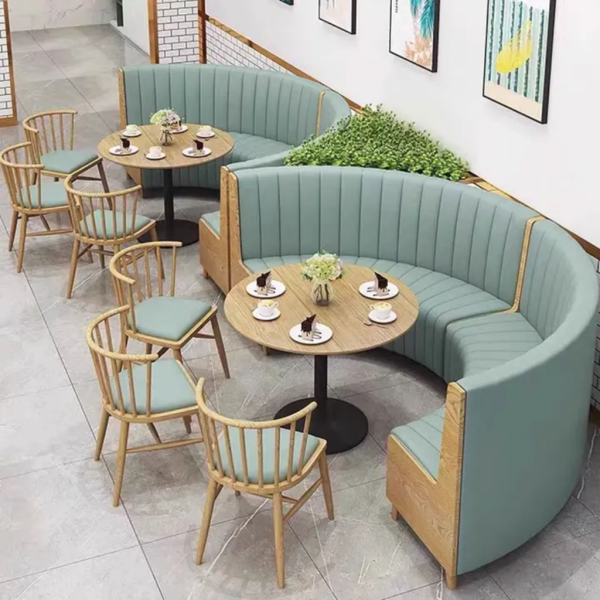 Cozy Café Booth Seating for Relaxed Dining & Socializing