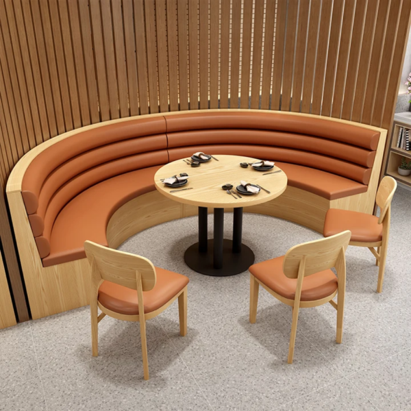 Cozy Café Booth Seating for Relaxed Dining & Socializing