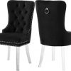 Dining Room High Chairs with Velvet Fabric Dining Chairs