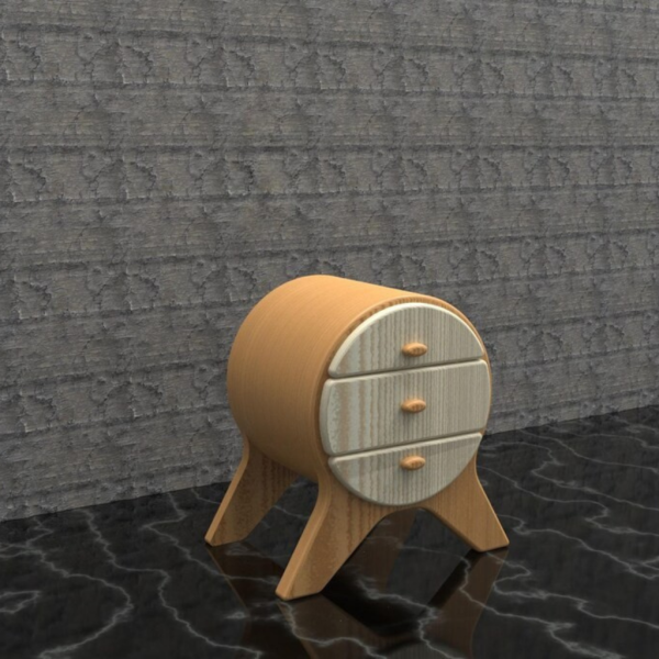 Chic Elegant Round Luxury Nightstand for Stylish Bedrooms