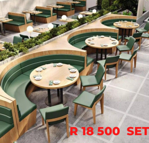 Curved Café Table and Chair Set