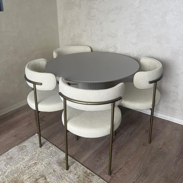 Wooden round or Oval dining table with chairs - Boston