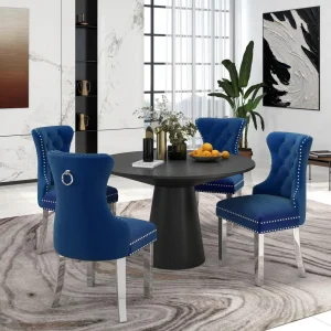 Round Dining Collection, Pedestal Dining Table with Matching Chairs Set