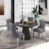 Round Dining Collection, Pedestal Dining Table with Matching Chairs Set