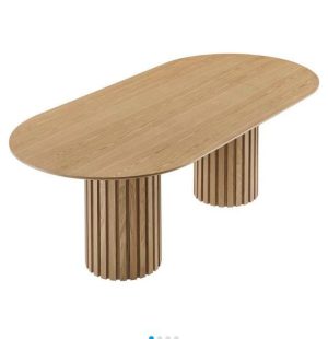 Elegant Fluted Dining Table for Stylish Gatherings