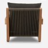 Elegant Leisure Chair with Oak Wood Armrests for Your Bay Lounge