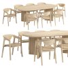 Dale Italia Solid Wood Oval Dining Table