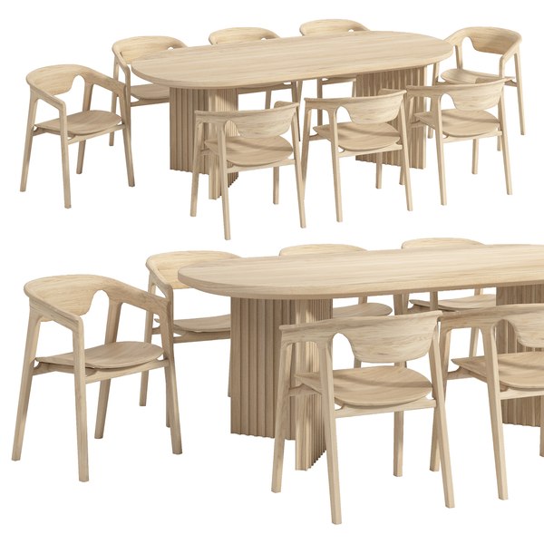 Dale Italia Solid Wood Oval Dining Table