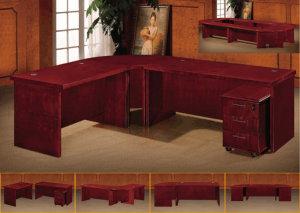 Elegant Mahogany Veneer Modular Desk for Stylish Workspaces
