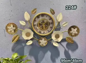 Floral Elegance: Artistic Wall Clock for Timeless Decor