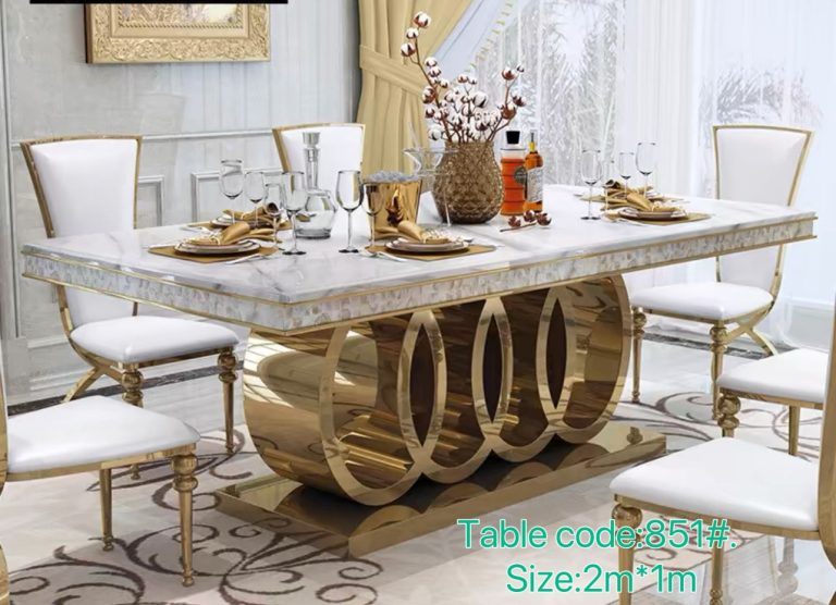 Modern Marbled Dining Table Set with Stylish Chairs