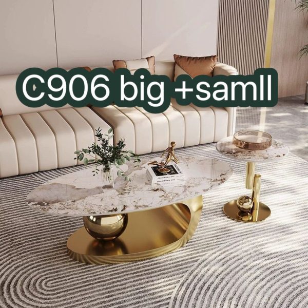 Elegant Marble Top Coffee Table – Small and Large Sizes Available