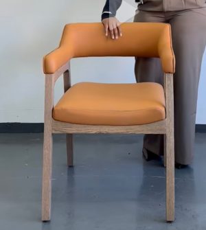 The Amber Oak Accent Chair