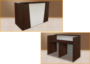 Elegant White Front Panel Reception Unit for Modern Spaces
