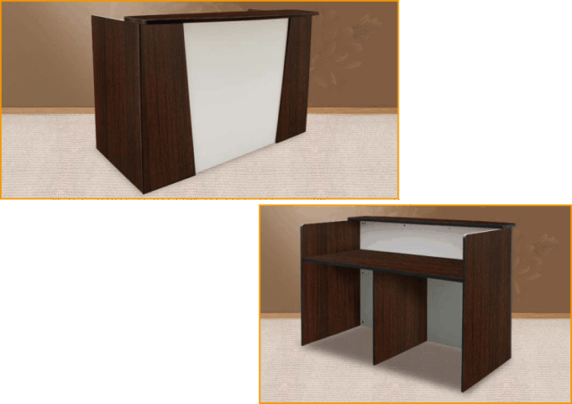 Elegant White Front Panel Reception Unit for Modern Spaces