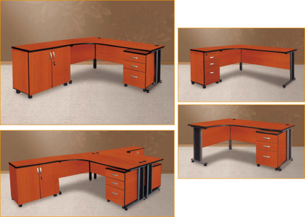 Stylish Cluster Desk with Sturdy Steel Legs - Modern Workspace Solution
