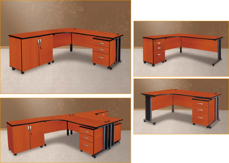 Stylish Cluster Desk with Sturdy Steel Legs - Modern Workspace Solution