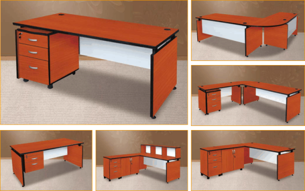 Elegant White-Front Modern Office Desk for a Stylish Workspace