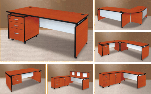 Elegant White-Front Modern Office Desk for a Stylish Workspace
