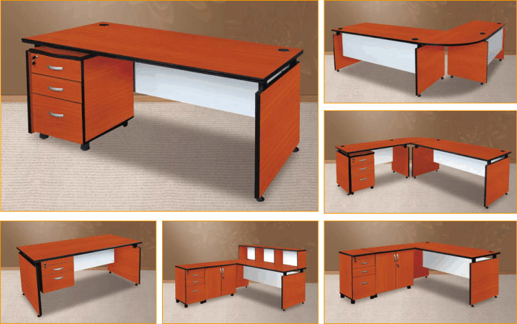 Elegant White-Front Modern Office Desk for a Stylish Workspace