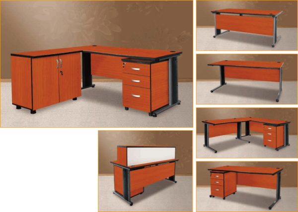 Sleek Modern Office Desk with Sturdy Metal Legs for Your Workspace