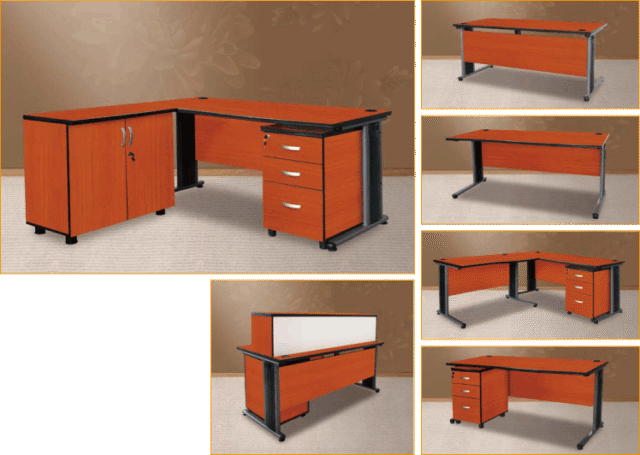 Sleek Modern Office Desk with Sturdy Metal Legs for Your Workspace