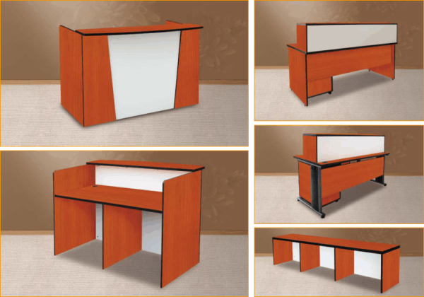 42 Elegant White Reception Unit for Modern Offices