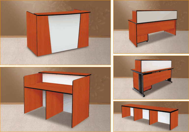 Elegant White Reception Unit for Modern Offices