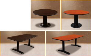 Modern Round Conference Table with Sturdy Metal Legs