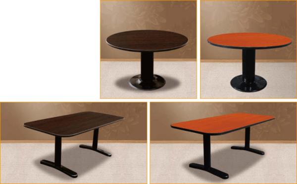 Modern Round Conference Table with Sturdy Metal Legs