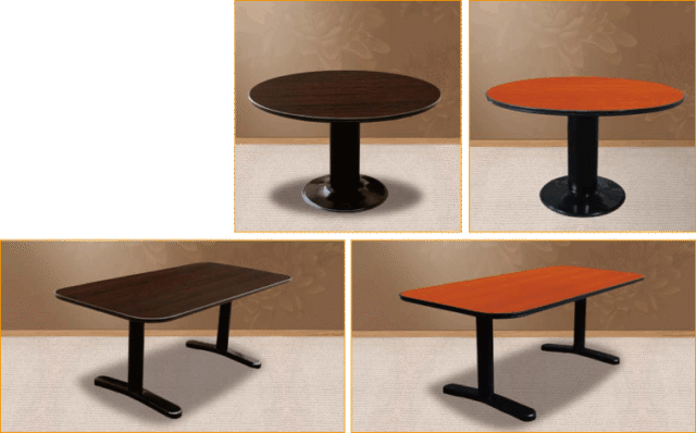 Modern Round Conference Table with Sturdy Metal Legs