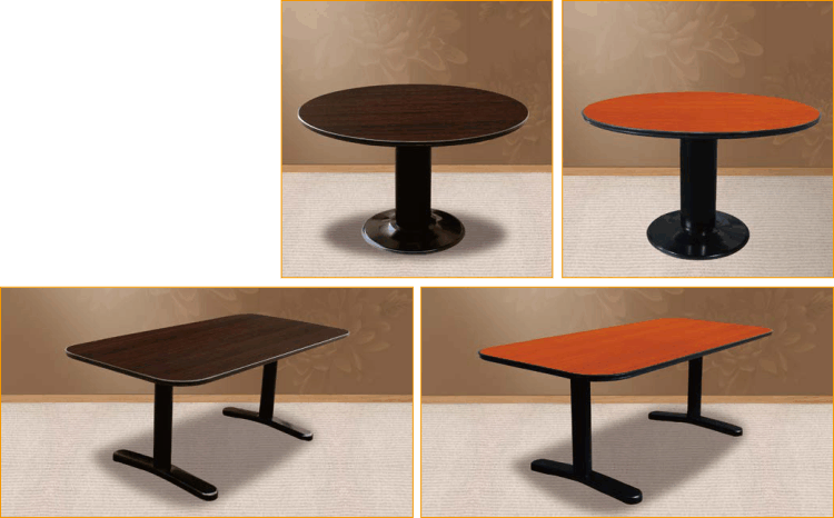 Modern Round Conference Table with Sturdy Metal Legs