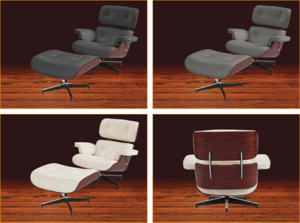 Eames Leather Leisure Chair with Footstool – Timeless Comfort