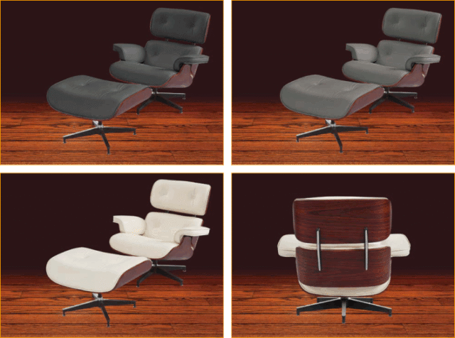 Eames Leather Leisure Chair with Footstool – Timeless Comfort