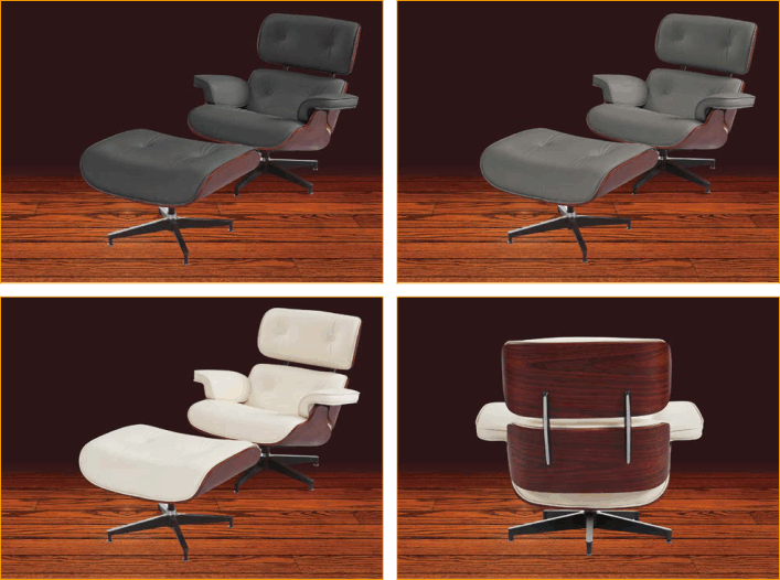Eames Leather Leisure Chair with Footstool – Timeless Comfort