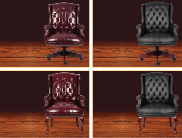 Executive Burgundy Genuine Leather Chair for Stylish Comfort